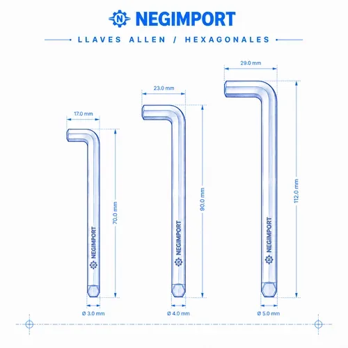 Llaves Allen / hexagonales NEGIMPORT
