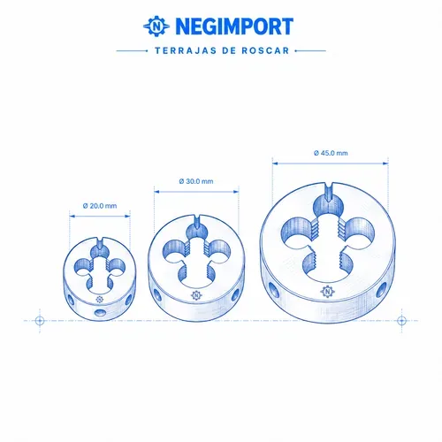Terrajas de roscar NEGIMPORT